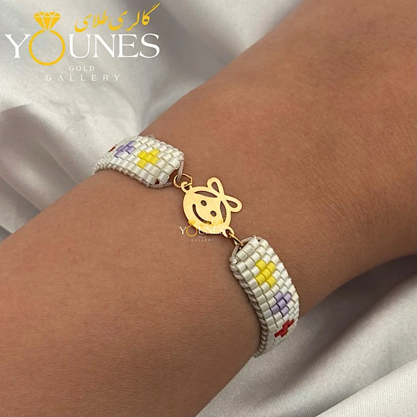 دستبند بند میوکی طرح دختر طلا